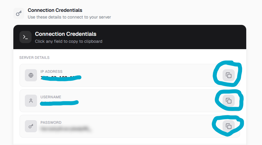 QuantVPS Connection Credentials — IP, Username, Password