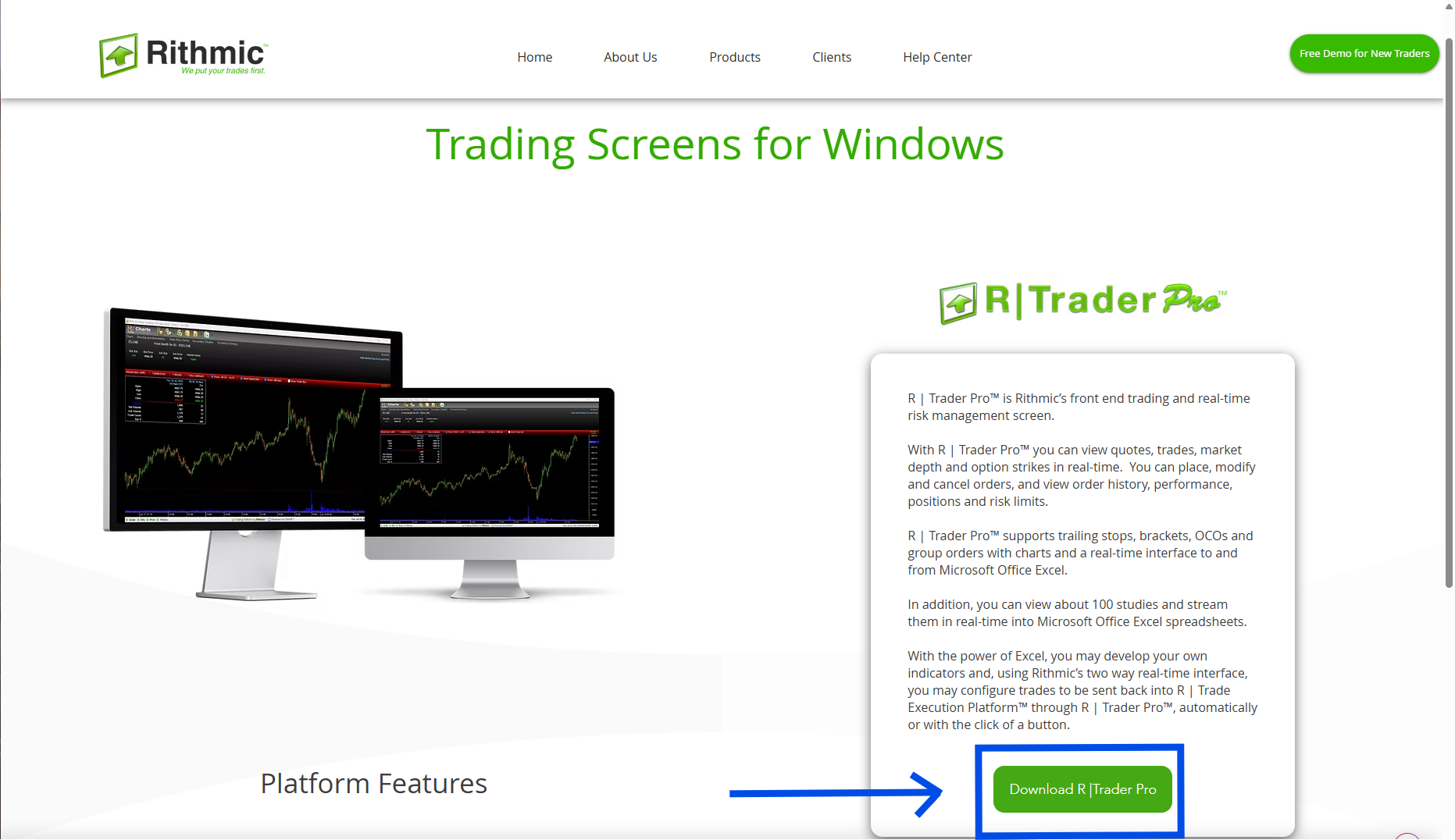 R|Trader Pro download page